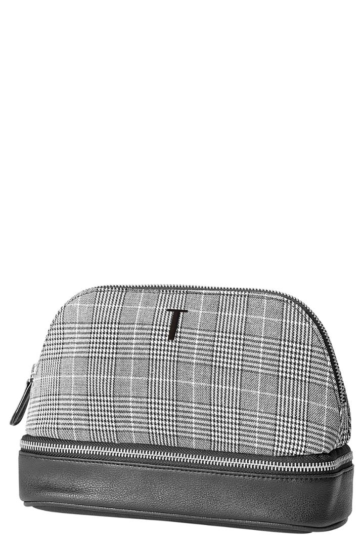 Cathy's Concepts Monogram Glen Plaid Travel Case, Size - Grey T