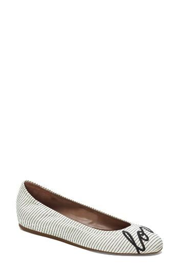 Women's Ed Ellen Degeneres 'langston' Ballet Flat M - White