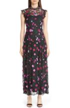 Women's Lela Rose 3d Embroidered Floral Lace Dress - Pink