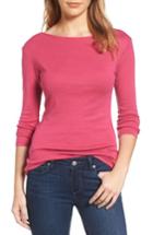 Petite Women's Caslon Three Quarter Sleeve Tee P - Pink