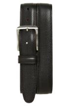 Men's Johnston & Murphy Textured Leather Belt - Black