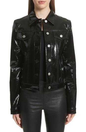 Women's Helmut Lang Vinyl Jacket - Black