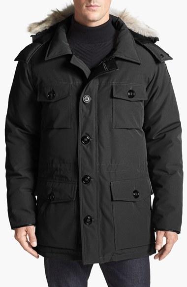 Men's Canada Goose 'banff' Slim Fit Parka With Genuine Coyote Fur Trim