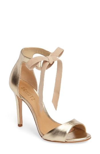 Women's Schutz Rene Sandal M - Metallic