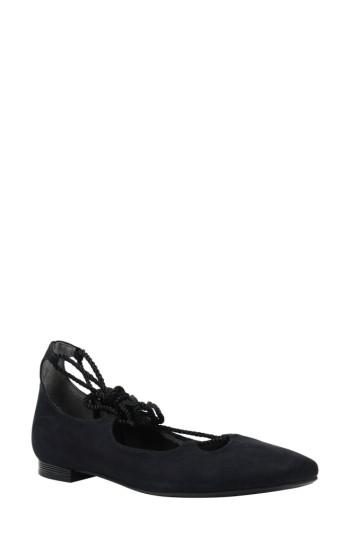 Women's J. Renee Zurina Lace-up Flat .5 B - Black