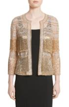 Women's Naeem Khan Sequin Fringe Jacket - Metallic