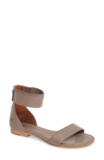 Women's Frye Carson Ankle Strap Sandal M - Grey