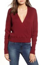 Women's Leith Rib Wrap Sweater, Size - Red