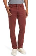 Men's Fidelity Denim Jimmy Lumina Slim Straight Leg Twill Pants X 34 - Red