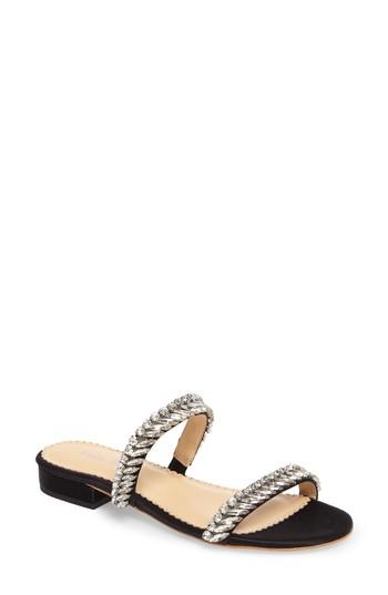 Women's Bella Belle Bree Jeweled Evening Sandal .5 M - Black