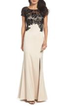 Women's Adrianna Papell Lace Mermaid Gown - Beige