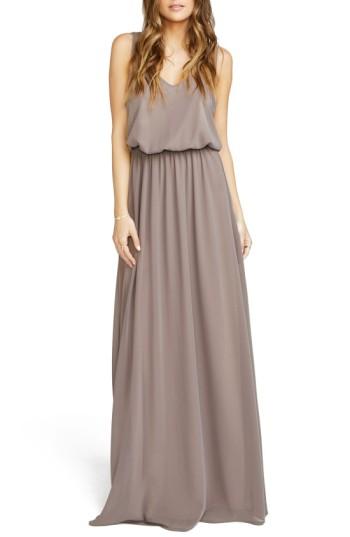 Women's Show Me Your Mumu Kendall Soft V-back A-line Gown, Size - Brown