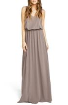 Women's Show Me Your Mumu Kendall Soft V-back A-line Gown, Size - Brown