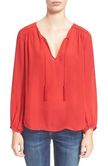 Women's Joie 'odelette' Silk Shirt - Red