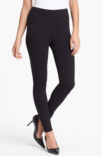 Petite Women's Eileen Fisher Stretch Ankle Leggings P - Black