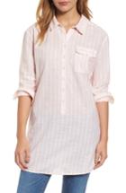 Women's Caslon Tie-back Woven Tunic - Pink