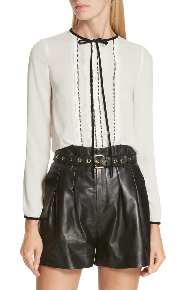 Women's Red Valentino Bow Neck Blouse Us / 38 It - Ivory