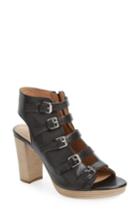 Women's Kenneth Cole New York 'kennedy' Buckle Strap Block Heel Sandal .5 M - Black