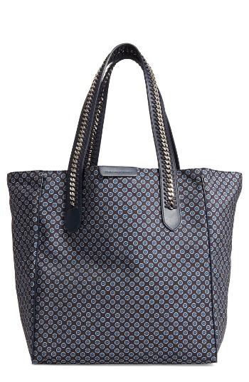Stella Mccartney Falabella Eco Print Nylon Tote - Blue