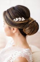 Brides & Hairpins Cinzia Leaf Halo, Size - Metallic