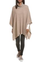 Women's Halogen Wool & Cashmere Poncho, Size - Brown