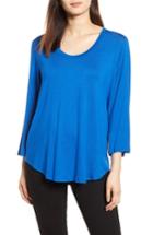 Women's Michael Stars Bell Sleeve Scoop Neck Tee, Size - Blue