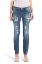 Women's Dolce & Gabbana Ripped Skinny Jeans Us / 40 It - Blue