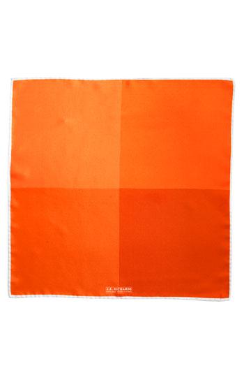 J.z. Richards Silk Pocket Square Orange