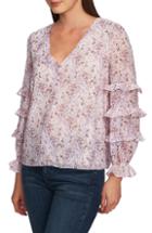 Women's 1.state Bloomsbury Floral Ruffle Top - Pink