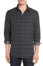 Men's John Varvatos Star Usa Trim Fit Check Sport Shirt - Blue