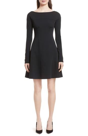 Women's Theory Valentina Scuba Knit A-line Dress - Black
