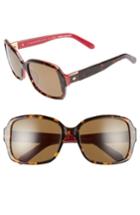 Women's Kate Spade New York Annor 54mm Polarized Sunglasses - Havana/ Pink
