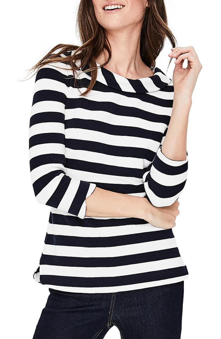Women's Boden Sarah Stretch Cotton Blend Ponte Top