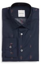 Men's Paul Smith London Trim Fit Tree Jacquard Dress Shirt