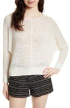 Women's Joie Clady Linen Open Knit Pullover - White