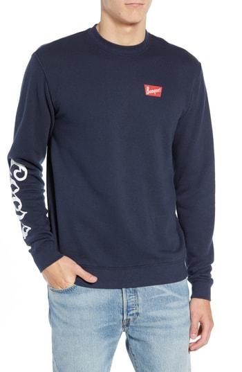 Men's Brixton Coors Banquet Graphic Sweatshirt - Blue