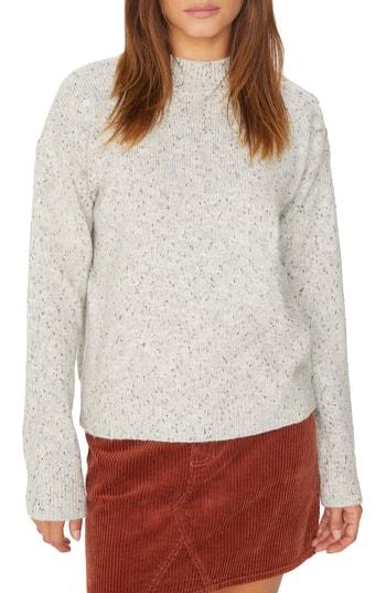 Women's Sanctuary Jasper Button Detail Mock Neck Sweater - Grey