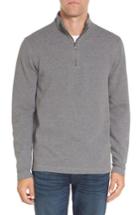 Men's Tailor Vintage Reversible Quarter Zip Pullover, Size - Grey