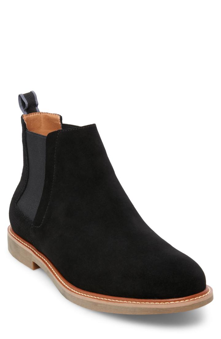 Men's Steve Madden Highlyte Textured Chelsea Boot M - Black