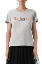 Women's Burberry Clumber Flocked Logo Tee - Grey