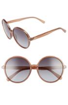 Women's D'blanc Prose 59mm Round Sunglasses - Amber/ Grey Pink Grad