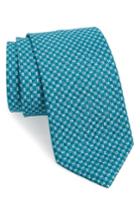 Men's Brioni Geometric Silk Tie, Size - Blue/green
