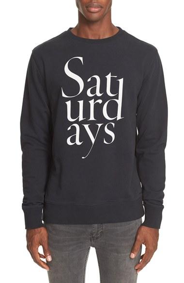 Men's Saturdays Nyc Bowery Logo Sweatshirt