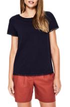 Women's Boden Dot Trim Tee - Blue