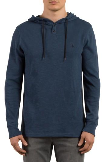 Men's Volcom Murphy Thermal Hoodie - Blue