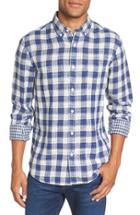 Men's Nordstrom Men's Shop Trim Fit Check Sport Shirt, Size - Blue