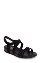 Women's Fitflop Lumy Studded Wedge Sandal M - Black