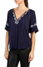 Women's Paige Chessa Embroidered Blouse - Blue