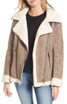 Women's Vigoss Faux Shearling Oversized Jacket - Beige