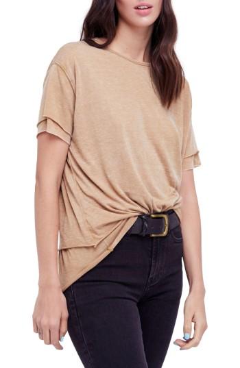 Women's Free People Cloud Nine Tee - Beige